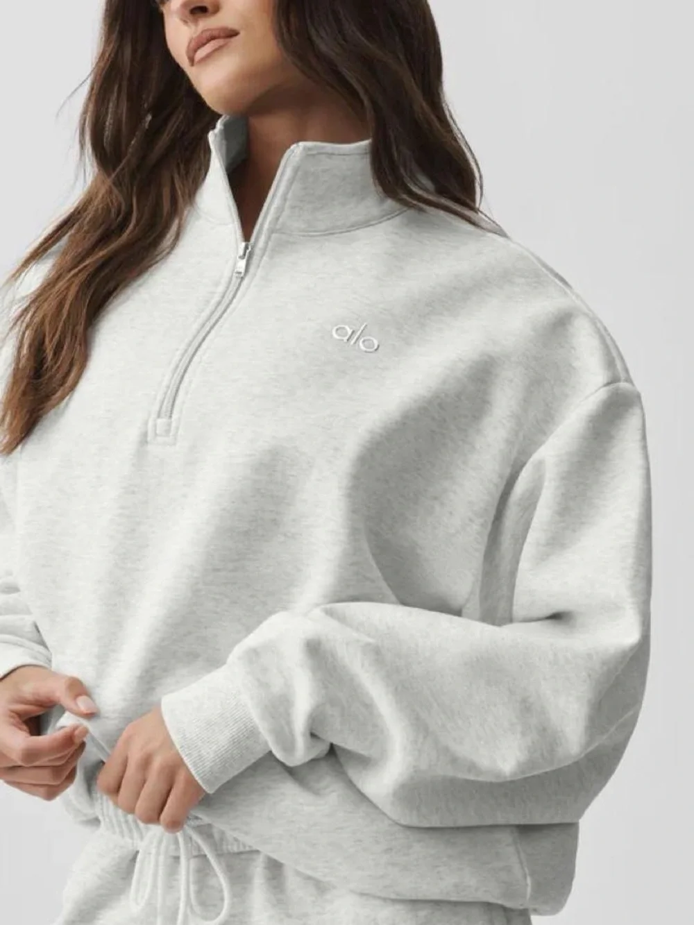NWT ALO Accolade Grey Quarter-Zip Size Small